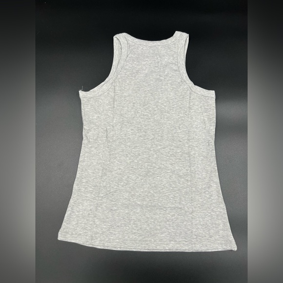 Ritera Grey Ribbed Knit Tank Top Round Neck Sleeveless - Picture 4 of 5
